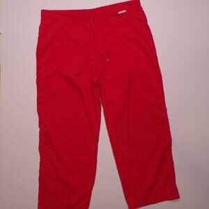 Patagonia Water Girl  Coral Orange Women's Capri Cropped Nylon Pants size medium